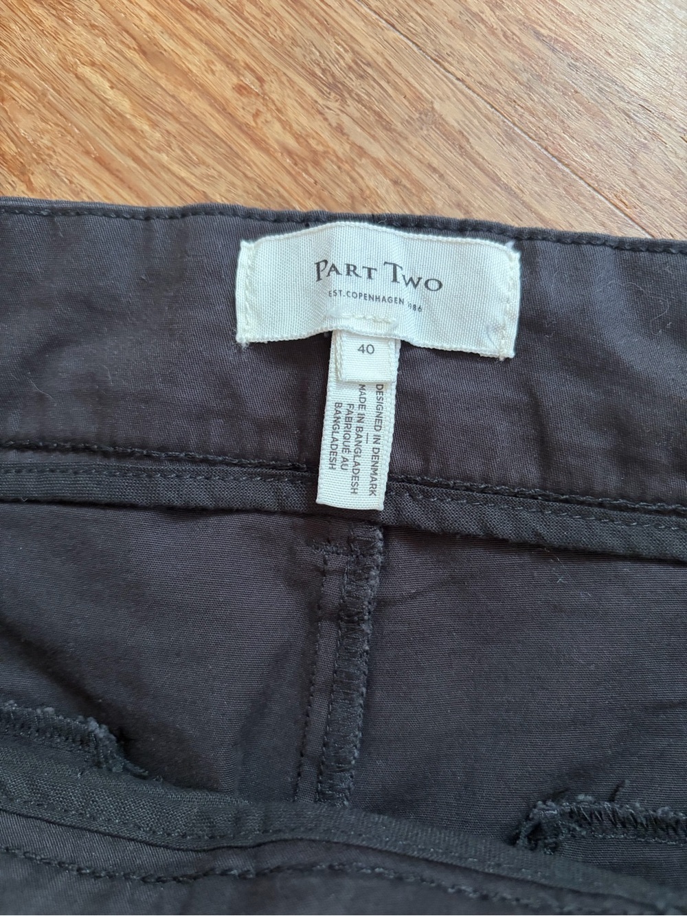 NWT Part Two Renata Capri Crop Pants, Black, Sz 40 (us 10) - Picture 7 of 9